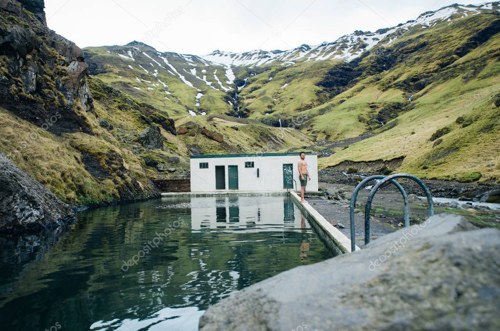 Wanderlust explorer discovering icelandic natural wonders