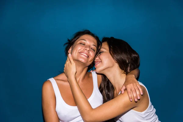 Lesbic Çift Evde Samimi Anları Özel Hayat Homoseksüel Ortakları Kendilerini — Stok fotoğraf
