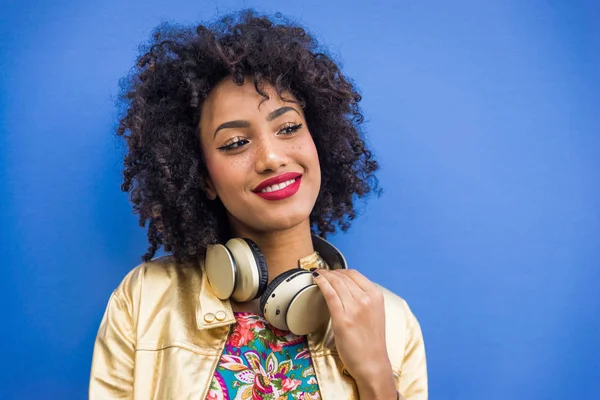 Portrait Beautiful Afroamerican Young Woman — Stock Photo, Image