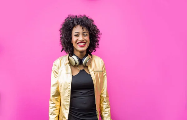 Portrait Beautiful Afroamerican Young Woman — Stock Photo, Image