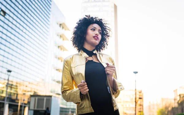 Portrait Beautiful Afroamerican Young Woman — Stock Photo, Image