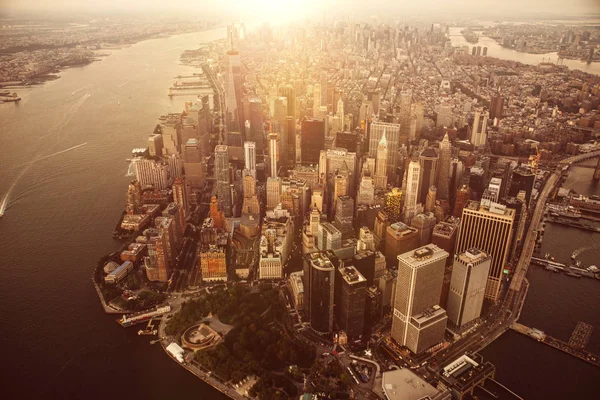 Drohnen Aus Der Luft Auf New York City — Stockfoto