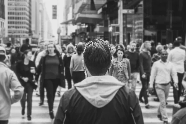 Mass of people walking  in New rork city, concept about urban life