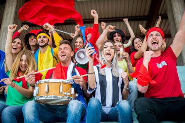 Futbol taraftarları Stadyumu'nda - eğleniyor ve futbolda arıyorum futbol taraftarları maç