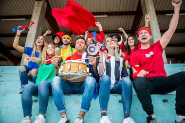 Futbol taraftarları Stadyumu'nda - eğleniyor ve futbolda arıyorum futbol taraftarları maç