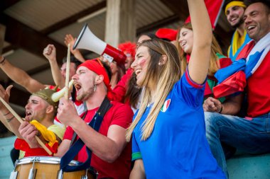 Futbol taraftarları Stadyumu'nda - eğleniyor ve futbolda arıyorum futbol taraftarları maç