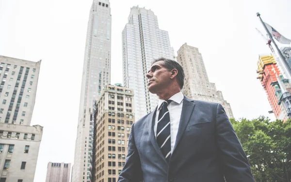 Successful Business Man New York City Portraits Lifestyle — Stock Photo, Image