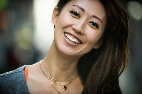 Portrait Fille Japonaise Dans Les Rues Tokyo — Photo