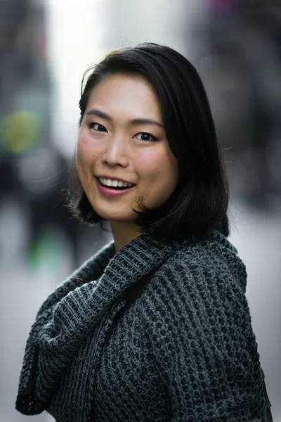 Portrait Japanese Girl Tokyo Streets — Stock Photo, Image