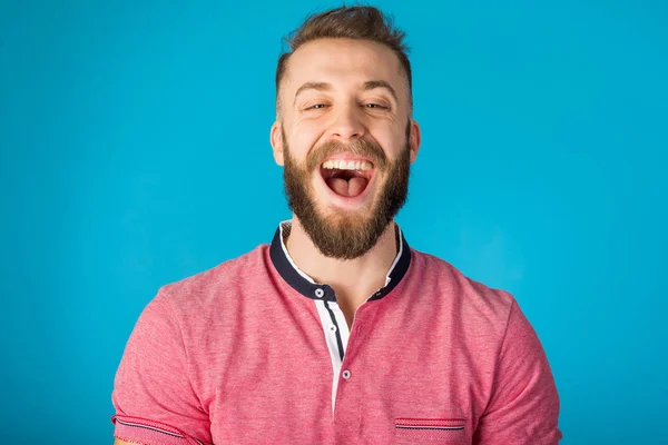 Joven Hombre Feliz Juguetón Divertirse — Foto de Stock