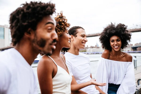 Group Friends Spending Time Togeher New York City — Stock Photo, Image
