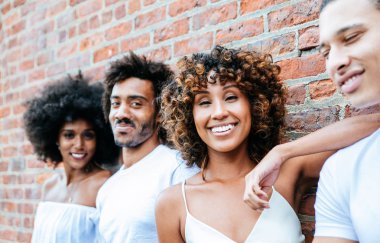 Zaman togeher New York'ta harcama arkadaş grubu,