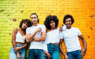 Zaman togeher New York'ta harcama arkadaş grubu,