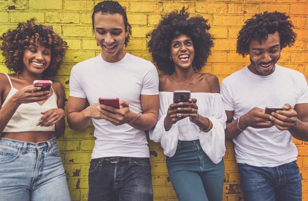 Gruppe Von Freunden Verbringen Zeit Zweit New York City Verbringen — Stockfoto