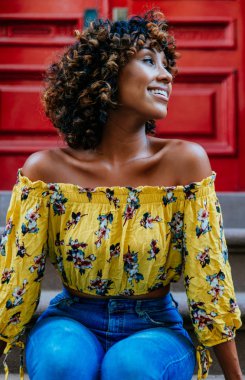 New york City, new Yorklular ve yaşam tarzı hakkında kavram yürümeye güzel kız