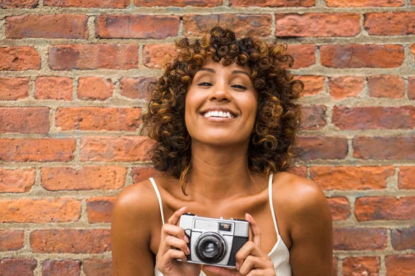 Grupo Amigos Afroamericanos Que Unem Manhattan Nova York Jovens Adultos — Fotografia de Stock