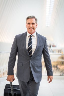 Üst düzey şirket yöneticisi ile zarif uygun açık havada - New York işadamı