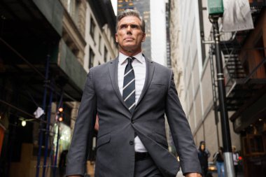 Üst düzey şirket yöneticisi ile zarif uygun açık havada - New York işadamı