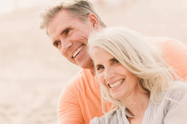 Beautiful Happy Senior Couple Dating Outdoors Youthful Married Couple Having — Stock Photo, Image