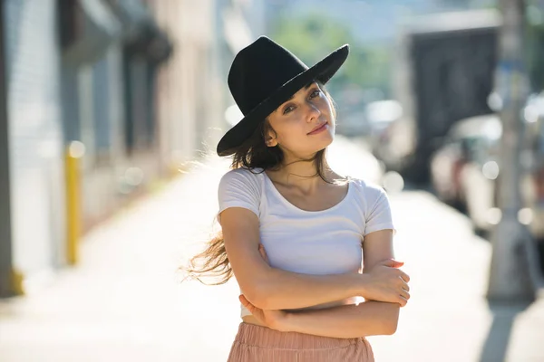 Mulher bonita em Nova York — Fotografia de Stock