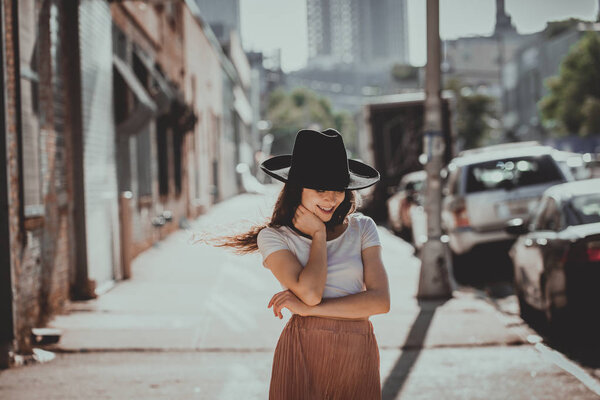 Beautiful woman in New York