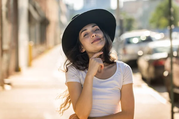 Mulher bonita em Nova York — Fotografia de Stock