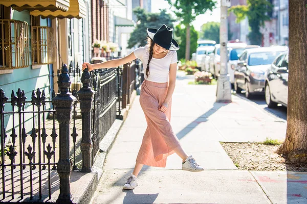 Mulher bonita em Nova York — Fotografia de Stock