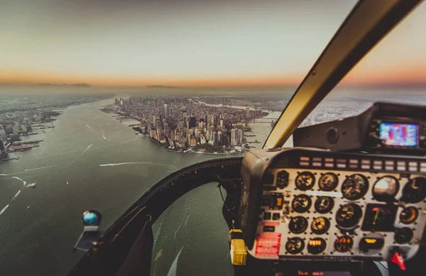 New York City från helikoptertur — Stockfoto