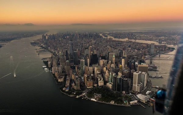 Helikopter turunda New York şehri — Stok fotoğraf