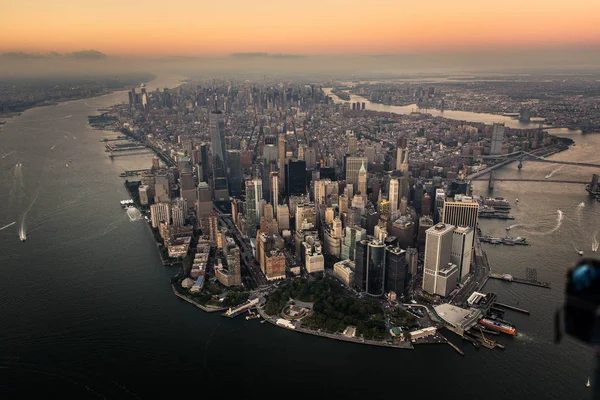 ヘリコプターツアーからニューヨーク市 — ストック写真