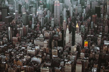 Helikopter turunda New York şehri