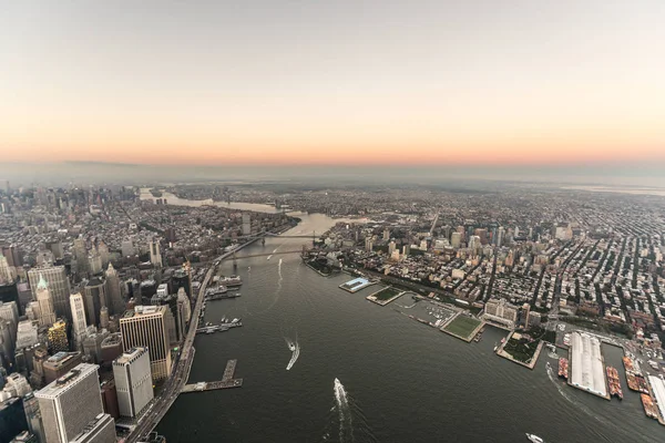 New York City vanuit helikoptertour — Stockfoto