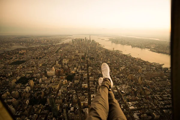 Nueva York desde el tour en helicóptero — Foto de Stock