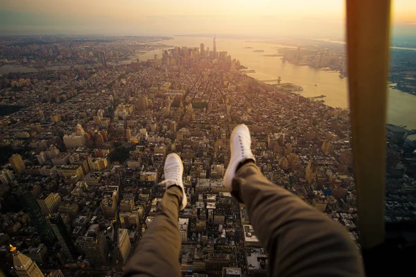 Cidade de Nova York de passeio de helicóptero — Fotografia de Stock