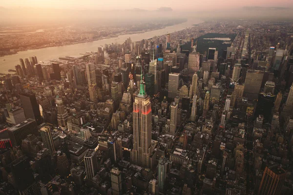 New York City från helikoptertur — Stockfoto