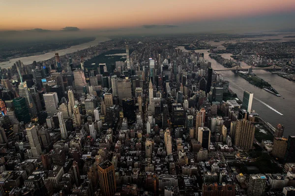 New York città dal tour in elicottero — Foto Stock