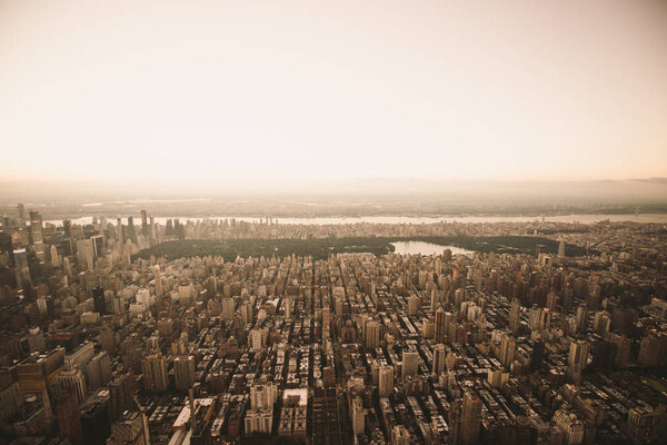 View of NY landmarks from helicopter tour