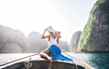 Güzel kadın Thailan phi phi adasına bir gezi yapma