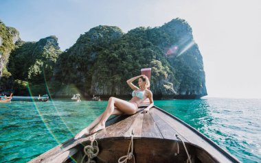 Güzel kadın phi phi adası ve maya b bir gezi yapma