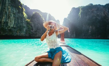 Güzel kadın phi phi adası ve maya b bir gezi yapma