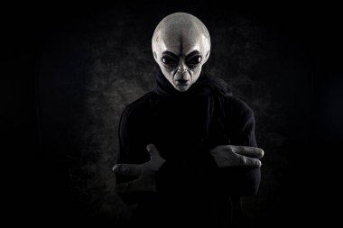 Uzaylı yaratığın insanlara bir mesajı var. Gri tür insansı gelen