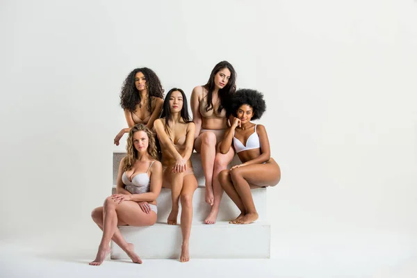Beautiful women posing in underwear — Stock Photo, Image