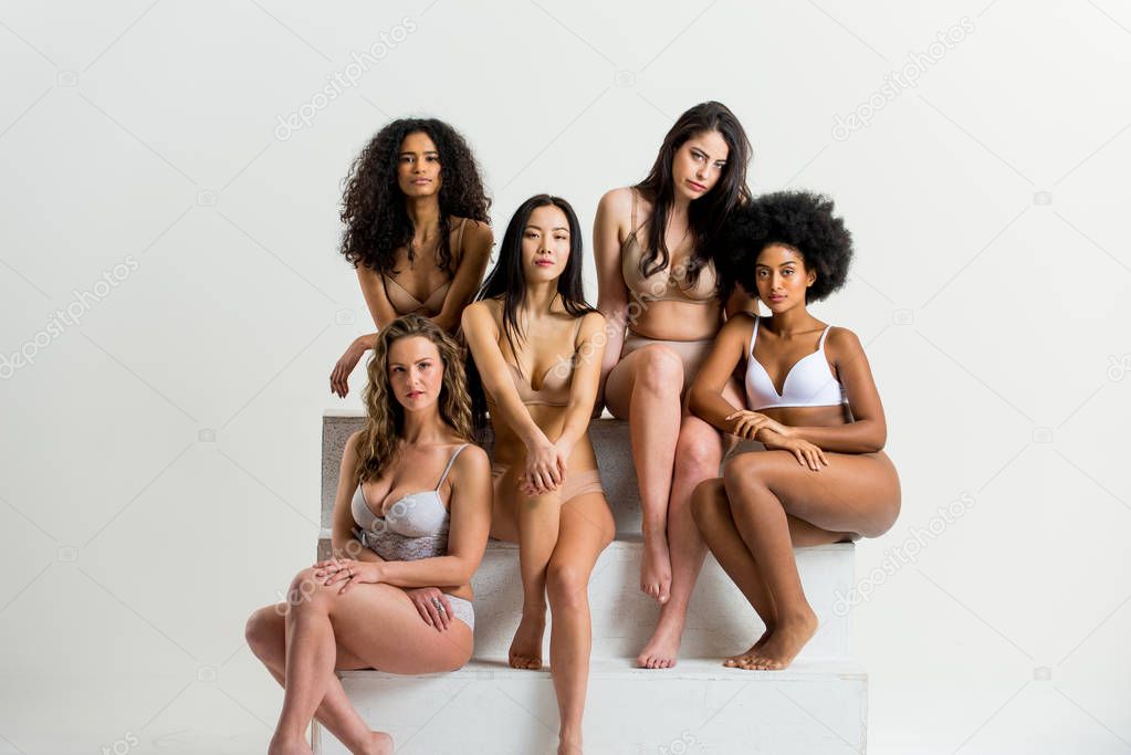 Beautiful women posing in underwear