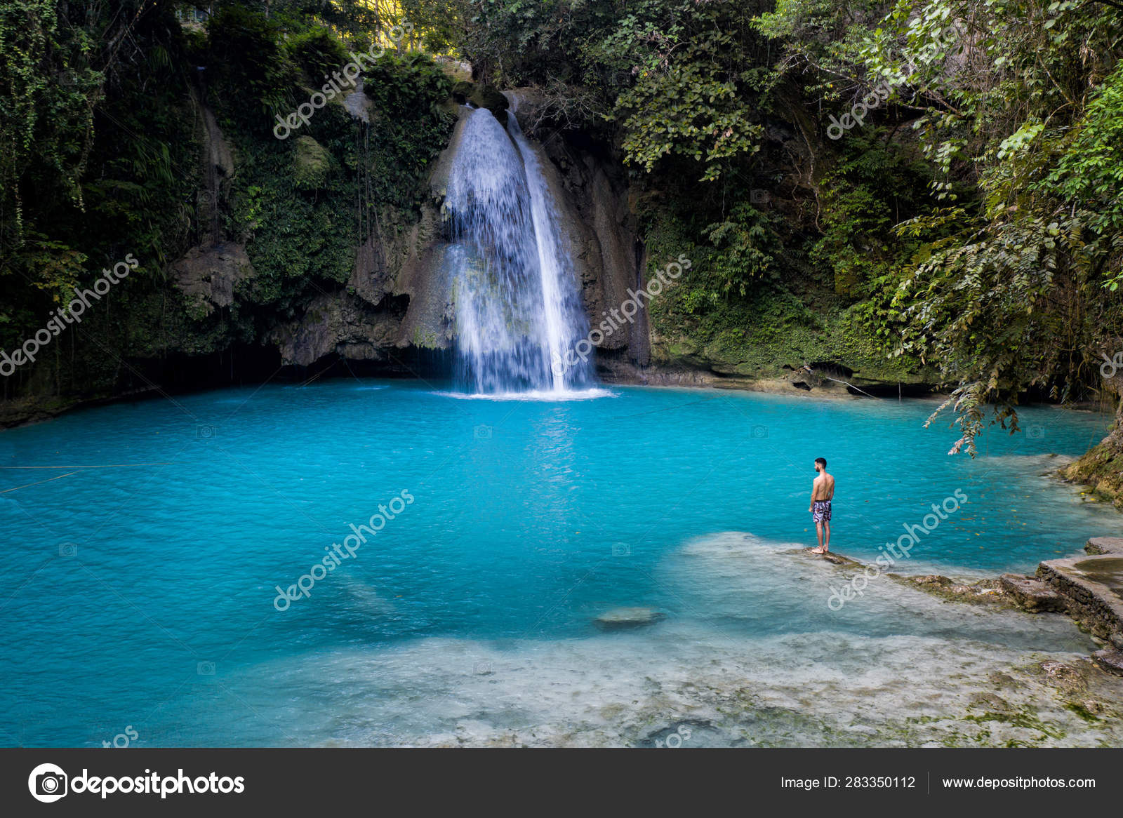 Kawasan Falls In Cebu Philippines Stock Photo Image By C Oneinchpunch