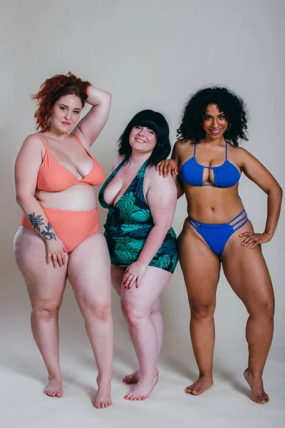 Size Women Making Party Pool — Stock Photo, Image