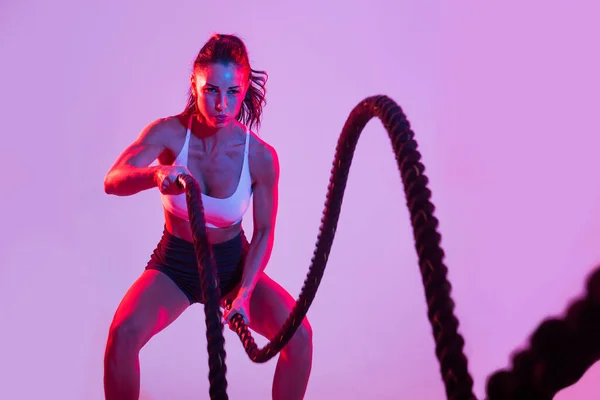 Sportovní Žena Fitness Sportovní Oblečení Traning Krásná Dívka Dělá Fitness — Stock fotografie