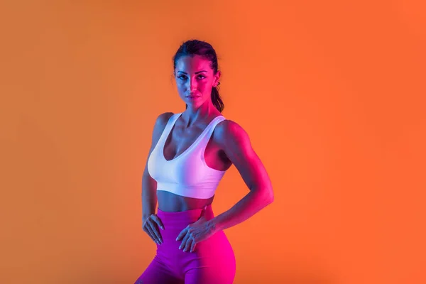 Sportovní Žena Fitness Sportovní Oblečení Traning Krásná Dívka Dělá Fitness — Stock fotografie