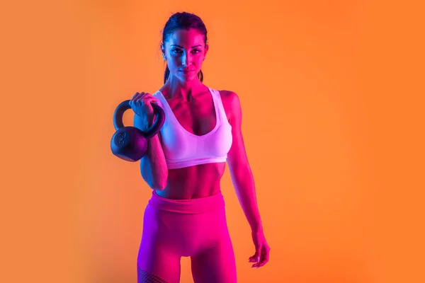 Sportovní Žena Fitness Sportovní Oblečení Traning Krásná Dívka Dělá Fitness — Stock fotografie