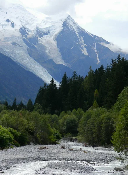 River Arve French Alps Background Late Summer — Stock Photo, Image