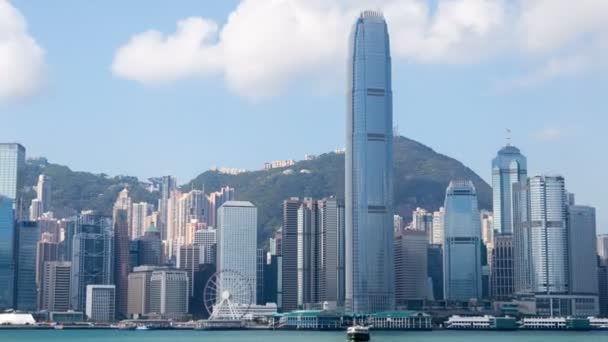 Central Hong Kong Skyline Urban Panorama Time — Stock Video